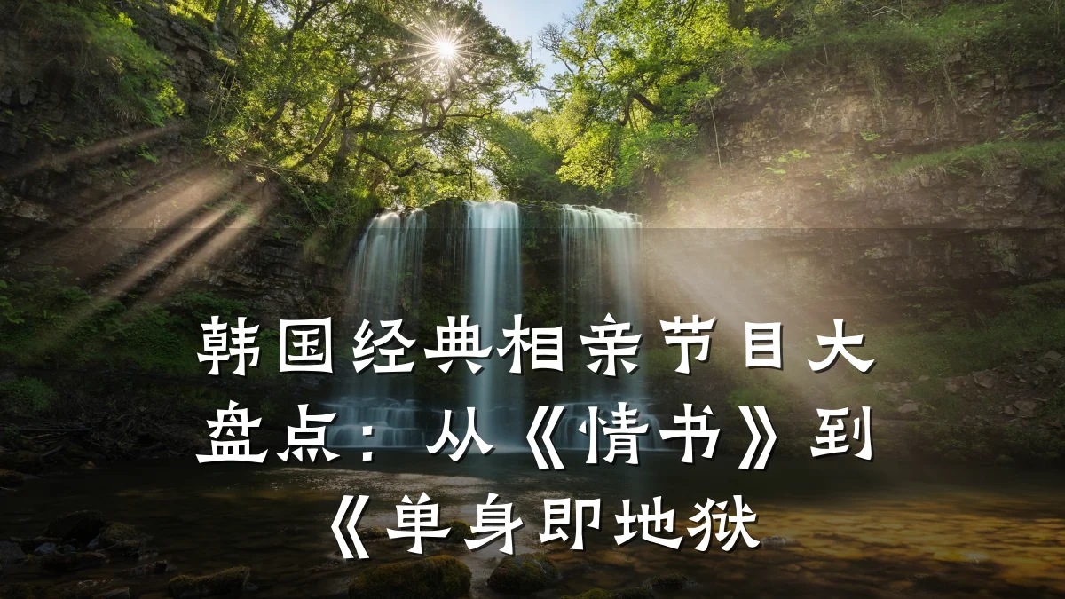 韩国经典相亲节目大盘点:从《情书》到《单身即地狱