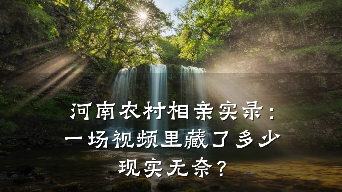 河南农村相亲实录:一场视频里藏了多少现实无奈?