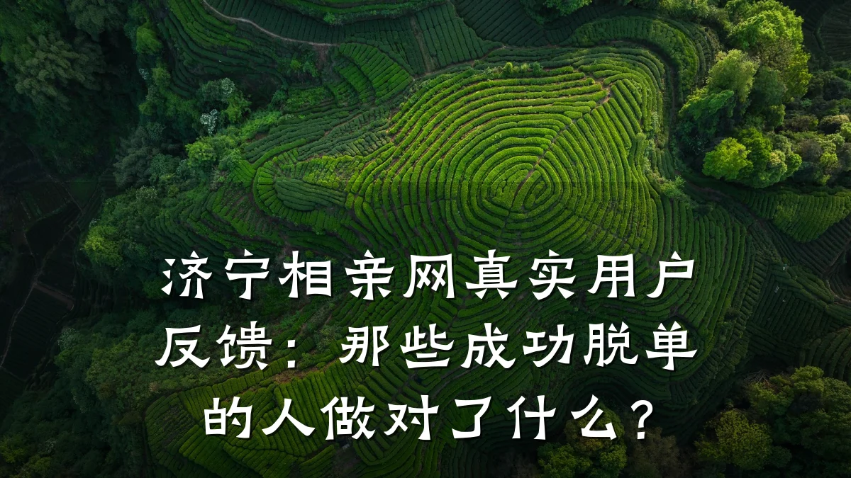 济宁相亲网真实用户反馈:那些成功脱单的人做对了什么?