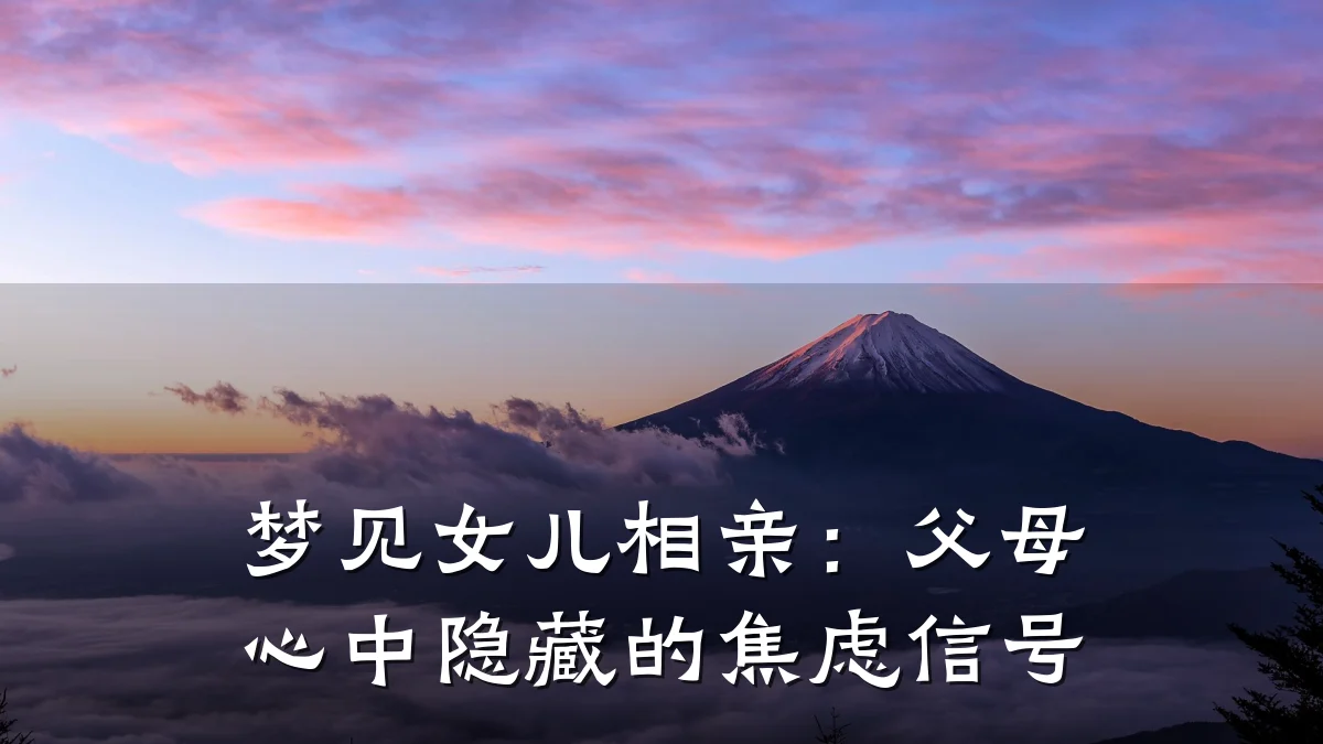 梦见女儿相亲:父母心中隐藏的焦虑信号
