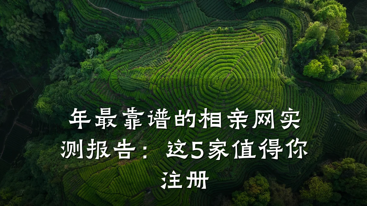 年最靠谱的相亲网实测报告:这5家值得你注册