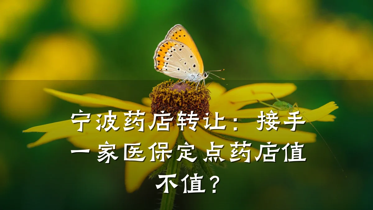 宁波药店转让:接手一家医保定点药店值不值?