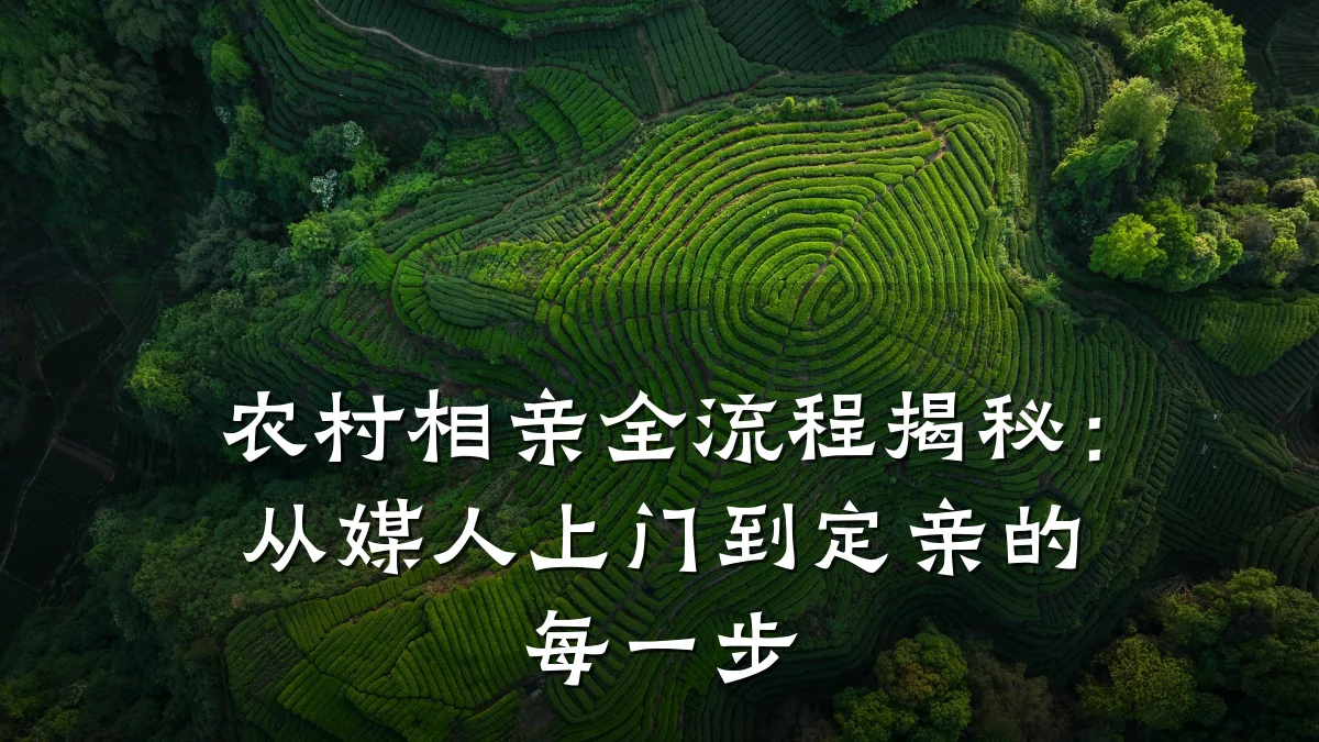 农村相亲全流程揭秘:从媒人上门到定亲的每一步