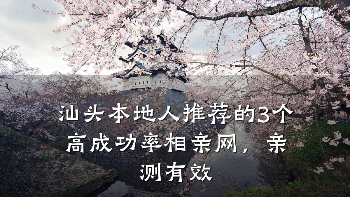 汕头本地人推荐的3个高成功率相亲网,亲测有效