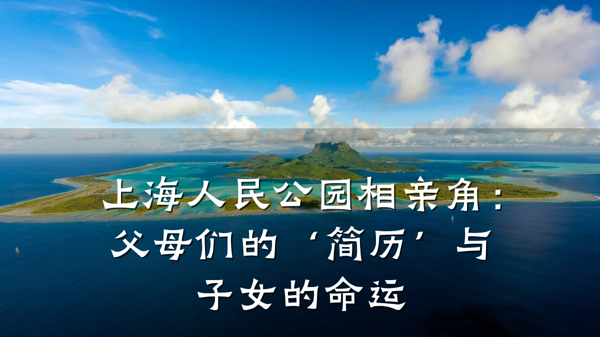 上海人民公园相亲角:父母们的‘简历’与子女的命运