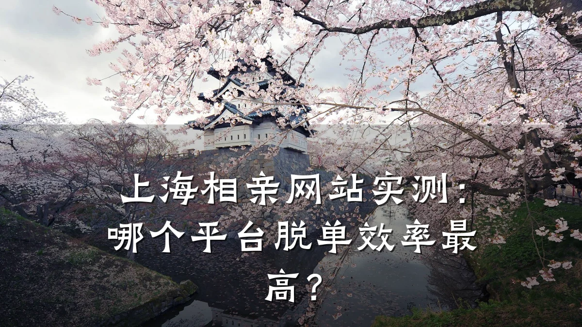 上海相亲网站实测:哪个平台脱单效率最高?