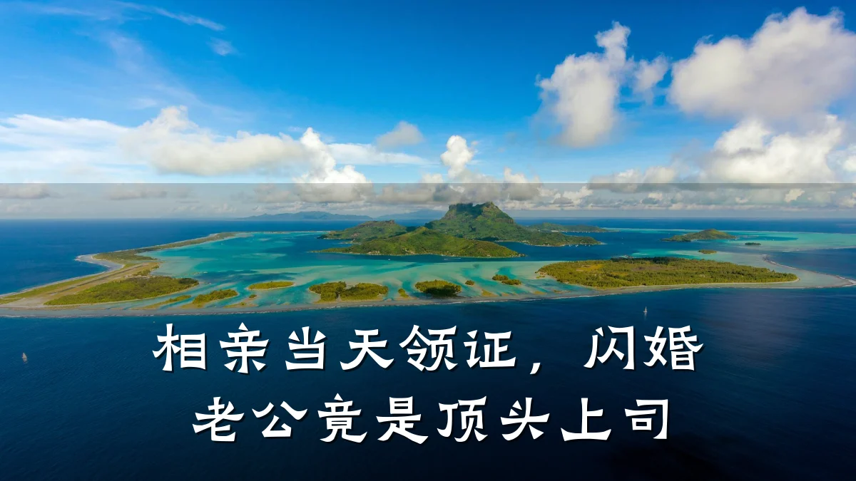 相亲当天领证,闪婚老公竟是顶头上司