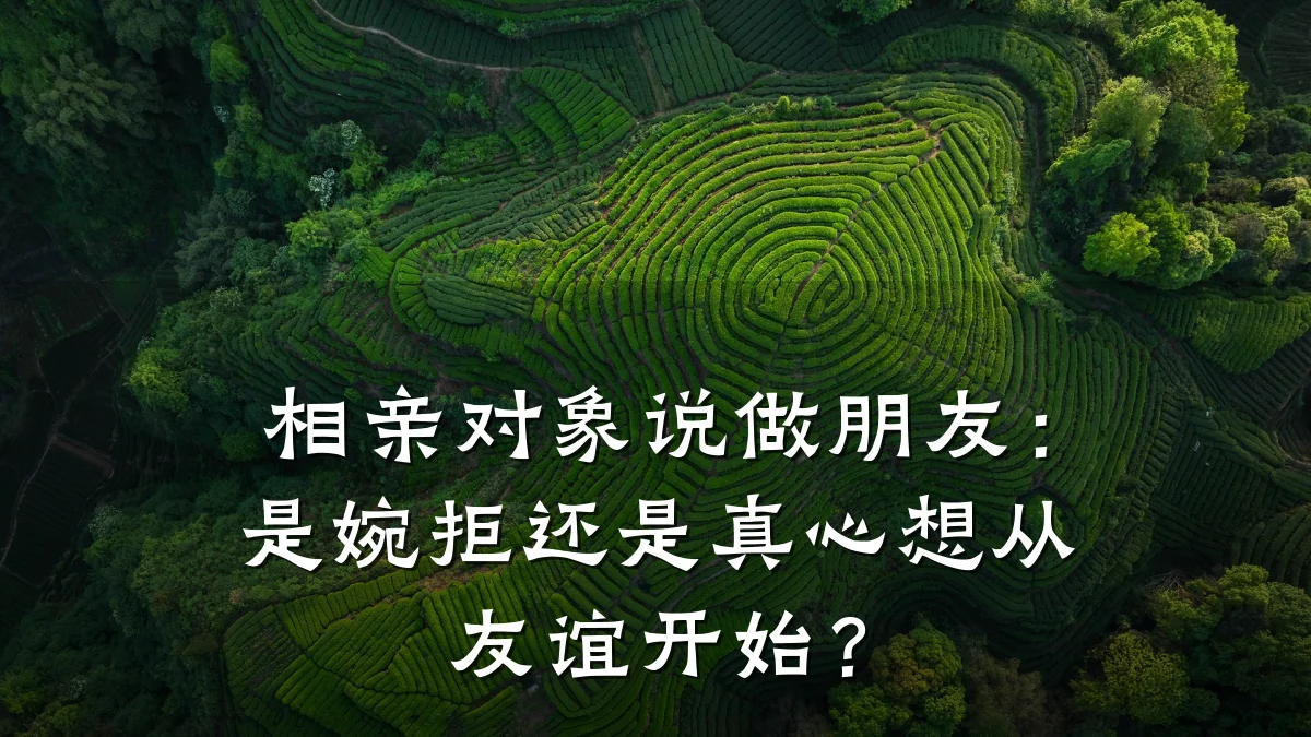 相亲对象说做朋友:是婉拒还是真心想从友谊开始?