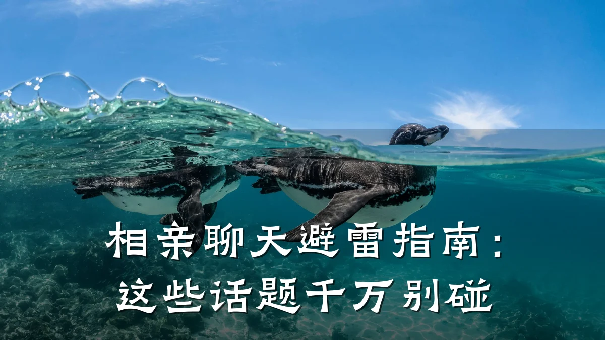 相亲聊天避雷指南:这些话题千万别碰