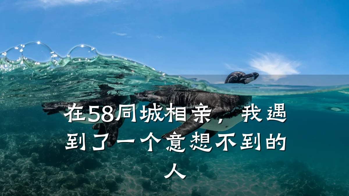 在58同城相亲,我遇到了一个意想不到的人