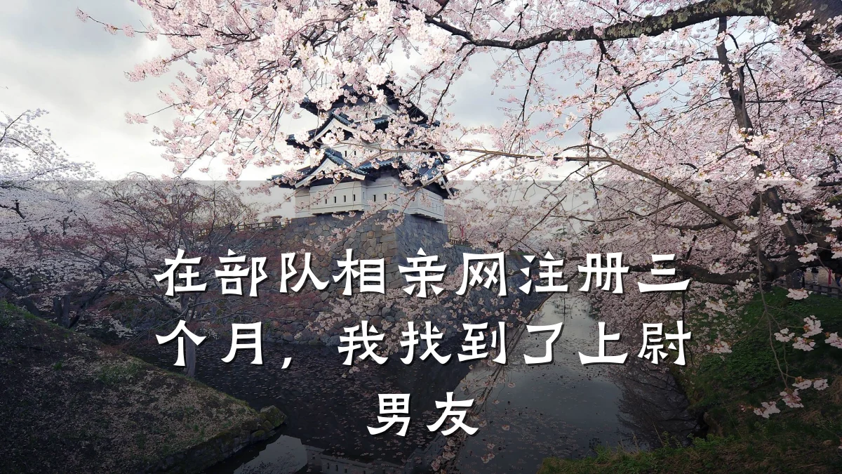 在部队相亲网注册三个月,我找到了上尉男友