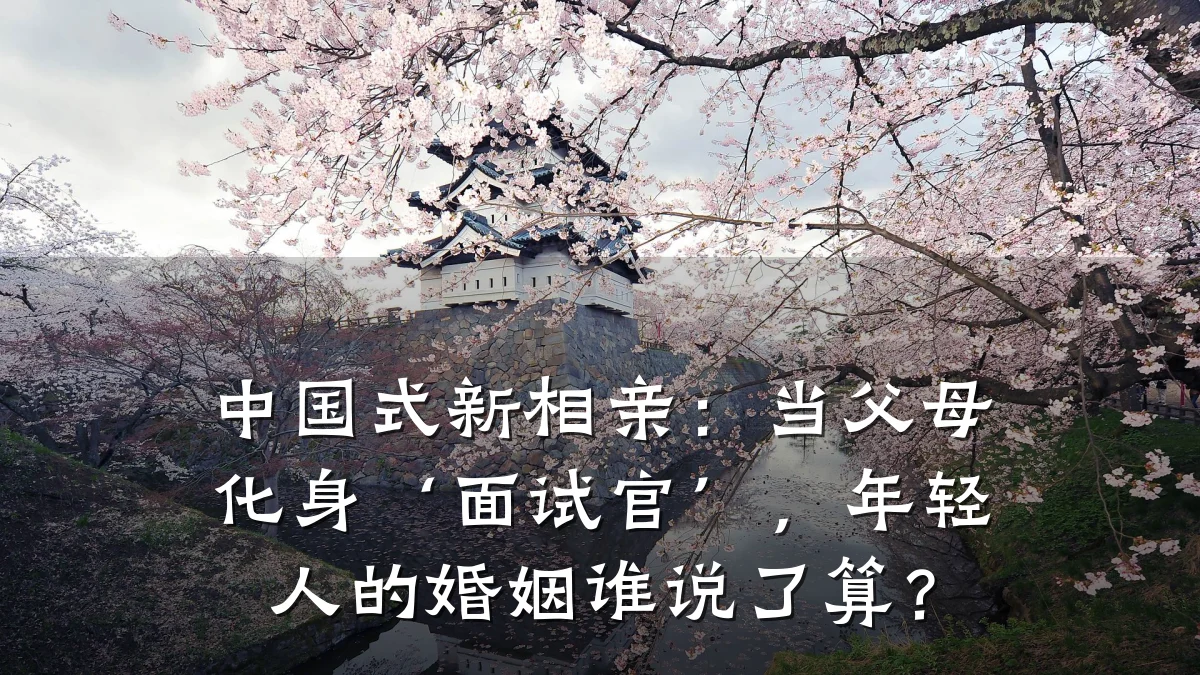 中国式新相亲:当父母化身‘面试官’,年轻人的婚姻谁说了算?