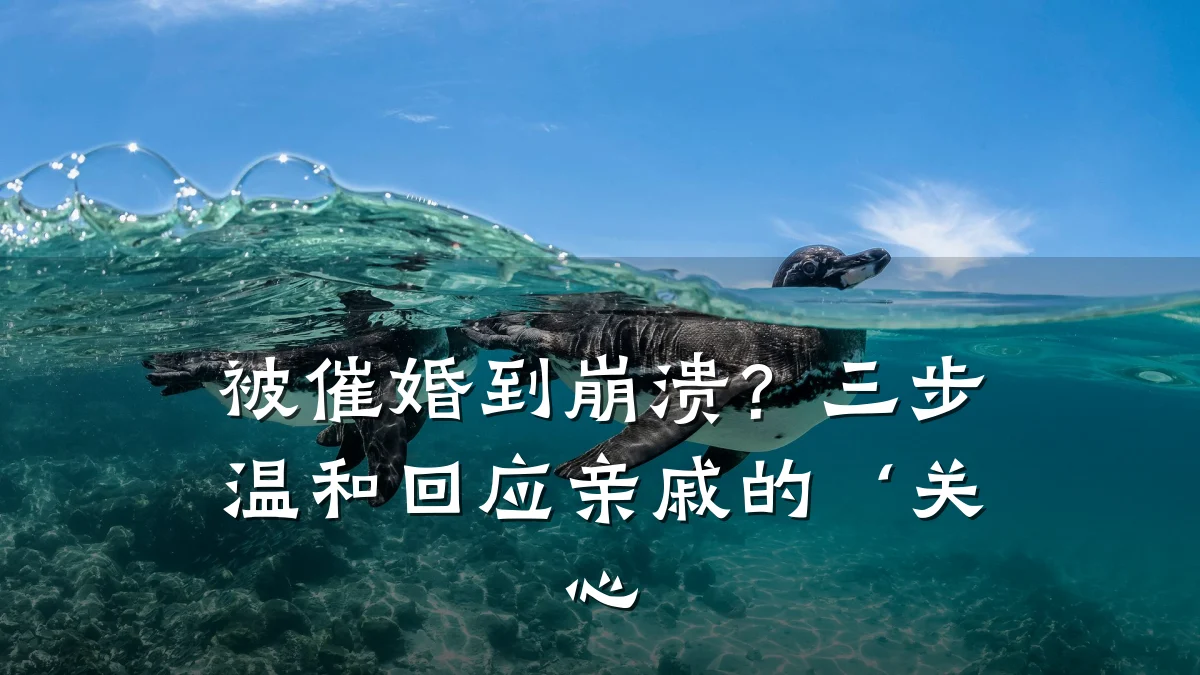 被催婚到崩溃?三步温和回应亲戚的‘关心