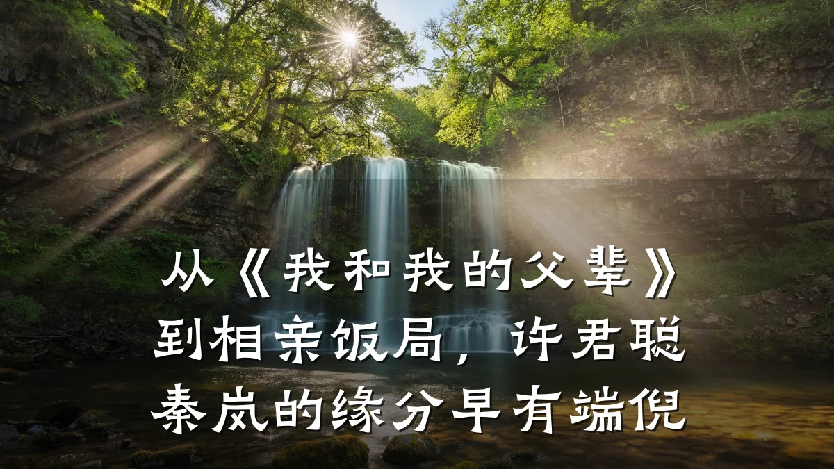从《我和我的父辈》到相亲饭局,许君聪秦岚的缘分早有端倪