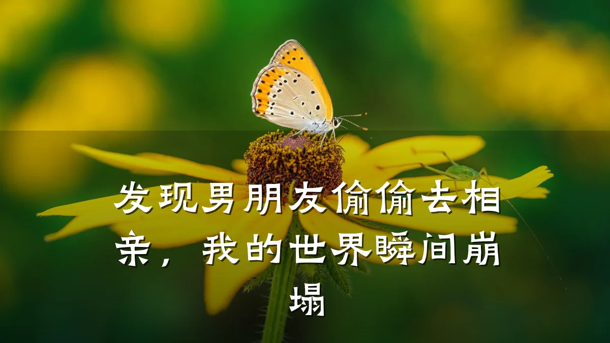 发现男朋友偷偷去相亲,我的世界瞬间崩塌
