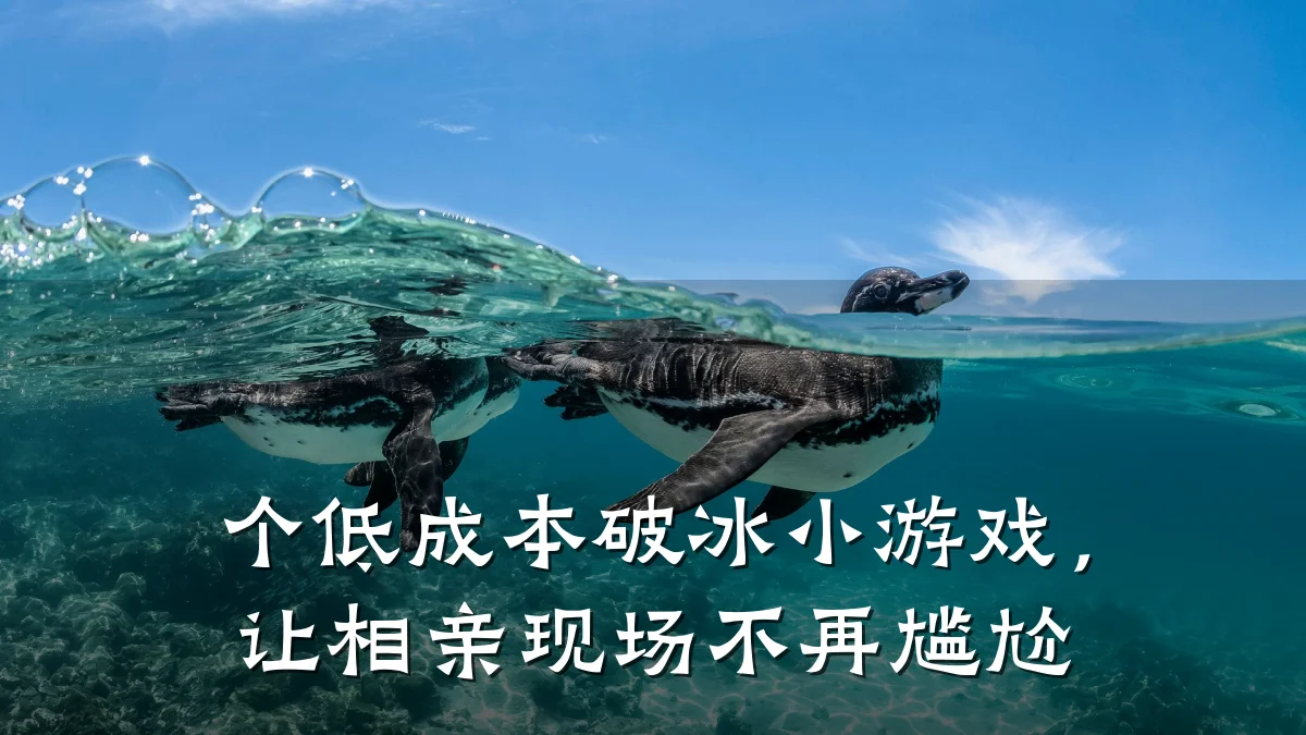 个低成本破冰小游戏,让相亲现场不再尴尬