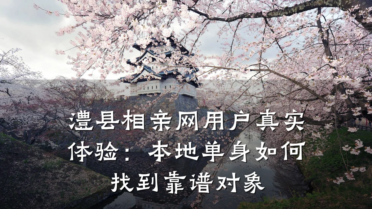 澧县相亲网用户真实体验:本地单身如何找到靠谱对象