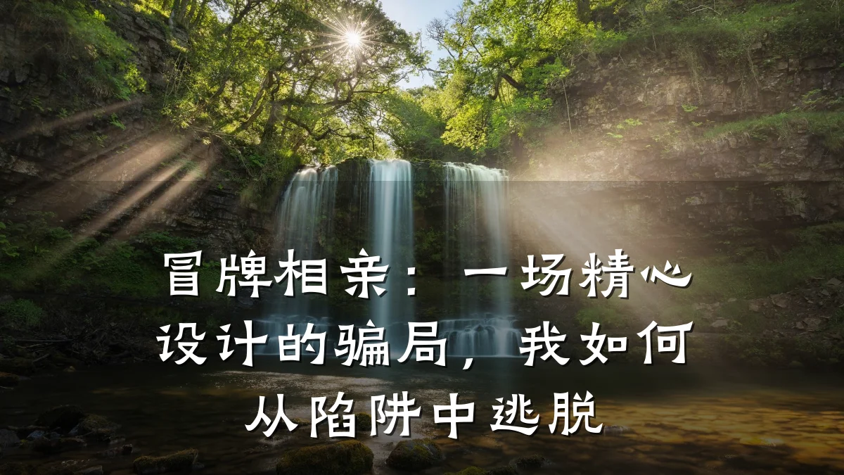 冒牌相亲:一场精心设计的骗局,我如何从陷阱中逃脱