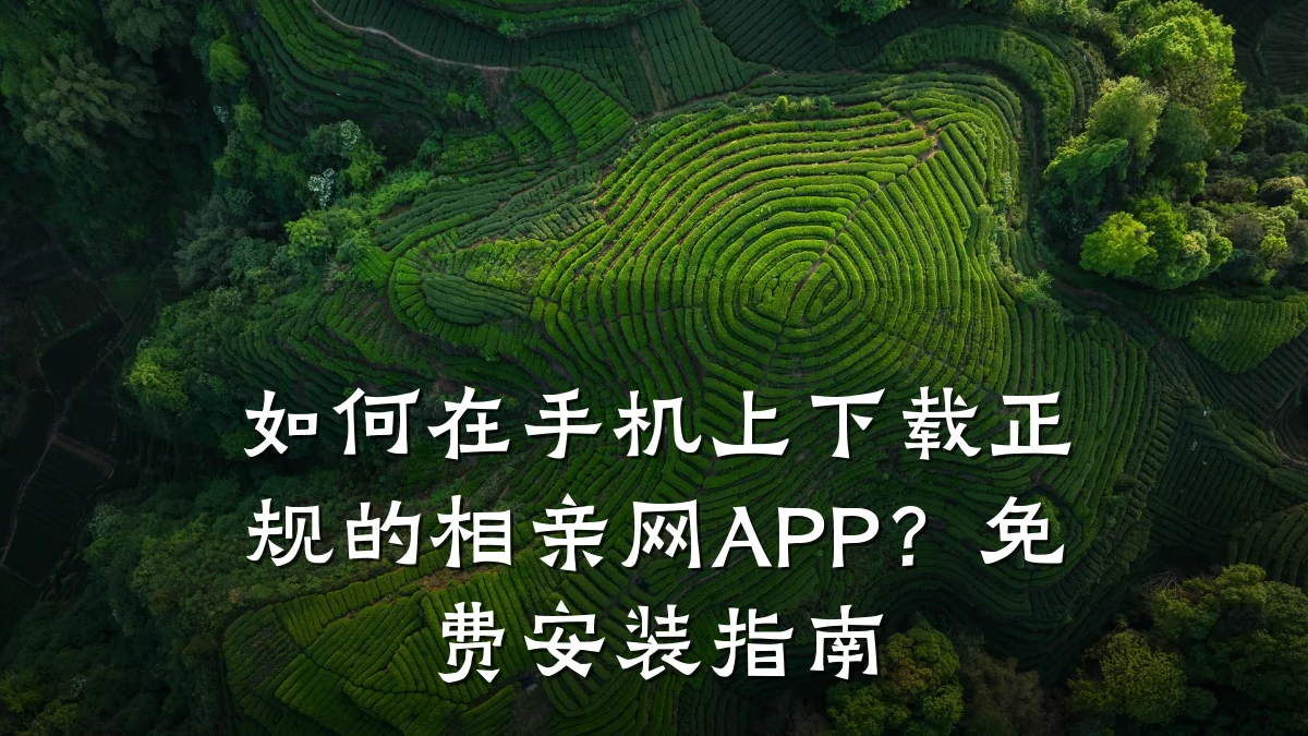 如何在手机上下载正规的相亲网APP?免费安装指南
