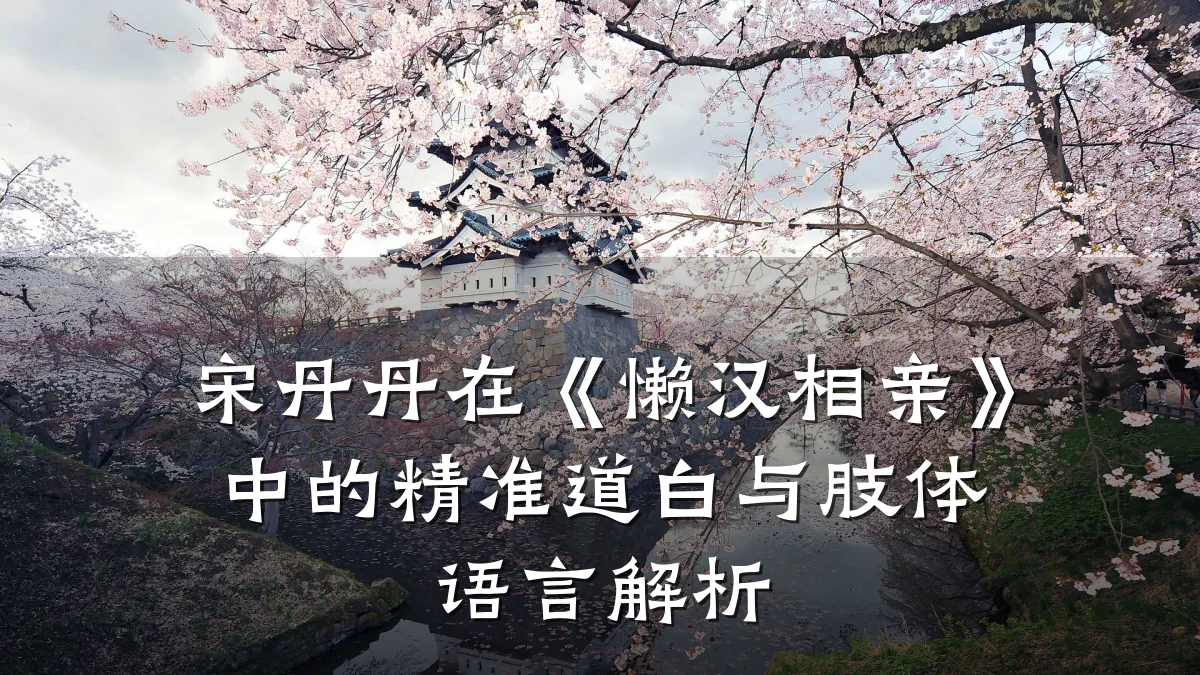 宋丹丹在《懒汉相亲》中的精准道白与肢体语言解析