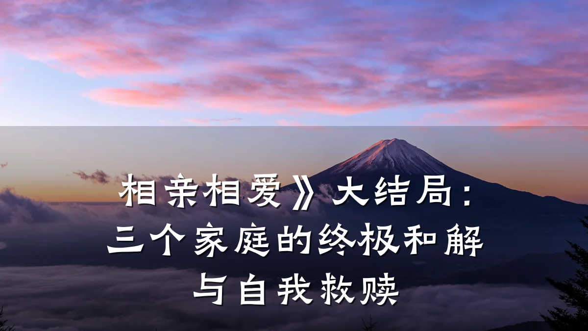相亲相爱》大结局:三个家庭的终极和解与自我救赎