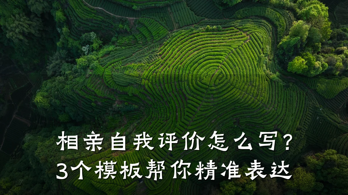 相亲自我评价怎么写?3个模板帮你精准表达