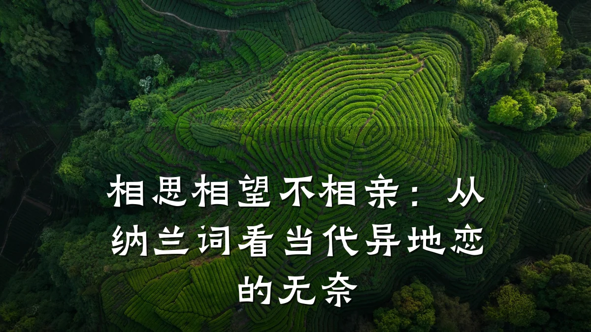 相思相望不相亲:从纳兰词看当代异地恋的无奈