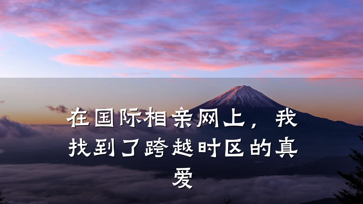 在国际相亲网上,我找到了跨越时区的真爱
