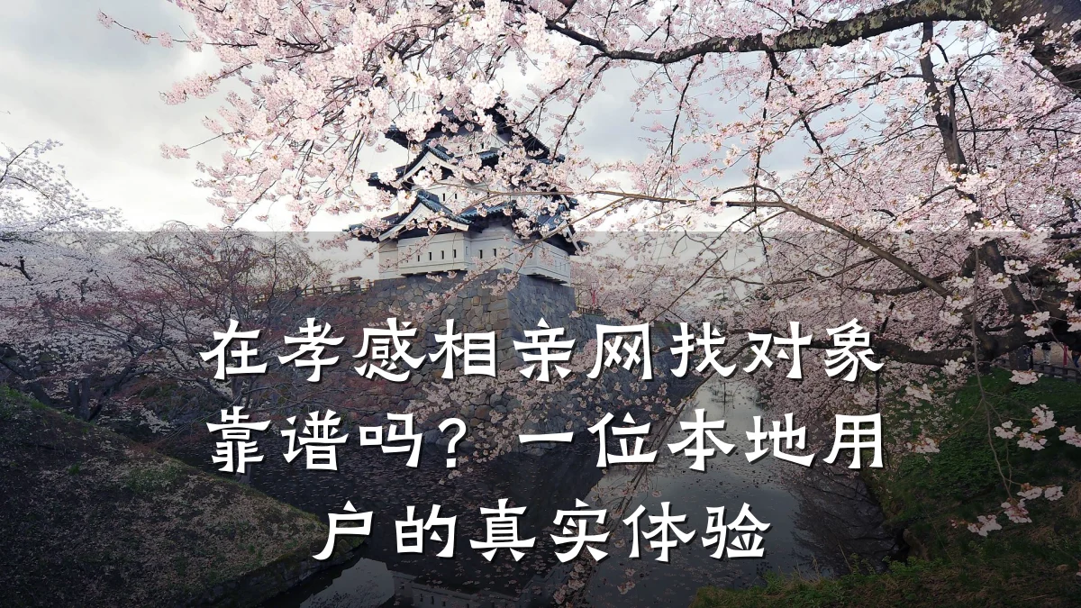 在孝感相亲网找对象靠谱吗?一位本地用户的真实体验