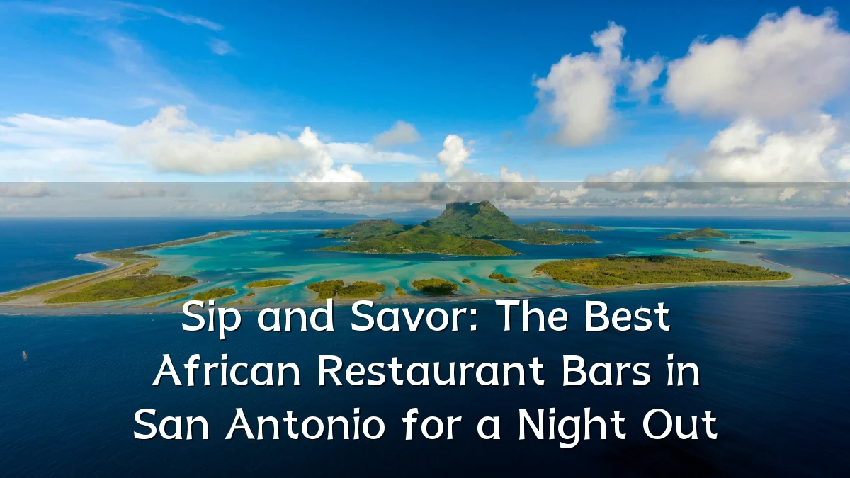 Sip and Savor: The Best African Restaurant Bars in San Antonio for a Night Out